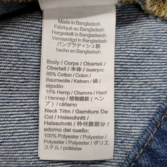 Crewcuts J. Crew Girls' Denim Chore Jacket Sherpa Trim Large 10/11 Barn Jacket - Picture 8 of 12